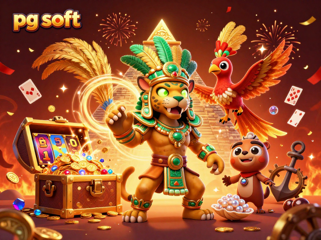 Spin the reels for jackpot wins in pg soft's vibrant casino world with scattered treasures and festive elements.