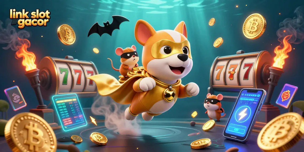 Engage with exciting gaming action showcasing link slot gacor amidst lively 3D characters and elements.