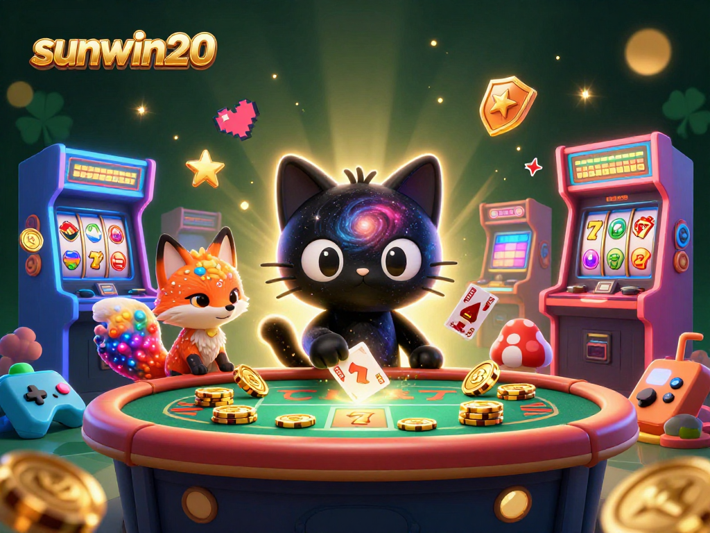 Engage with sunwin20 at a cosmic casino where luck flows with golden chips and slot reels.