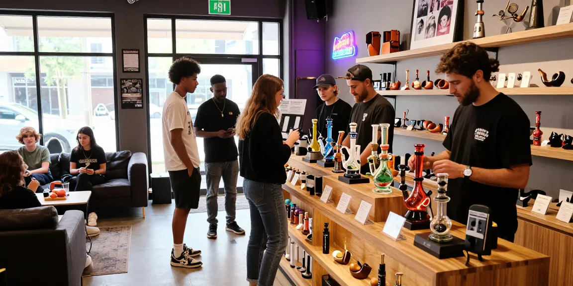Explore diverse smoking accessories and vibrant atmosphere at https://moessmokeshopct.com with friends.